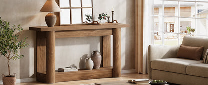Console Christophe — métal, rangement intégré, 2 niveaux