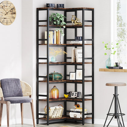 Bibliothèque Hadrien — métal, design contemporain, rangement intégré, 7 niveaux