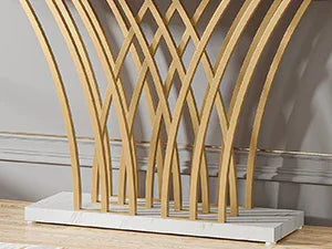 Console Priscille — finition dorée, métal, design contemporain