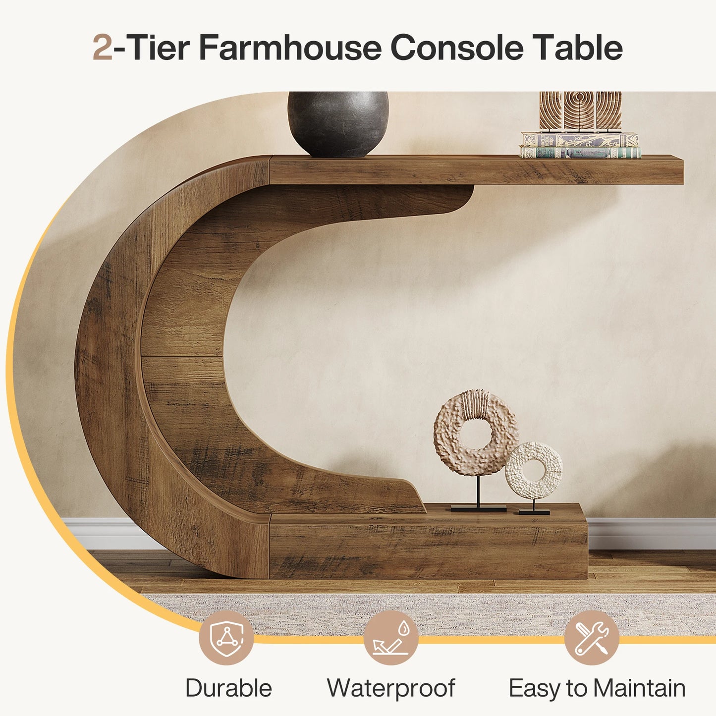 Table d'appoint Guy — bois, design contemporain