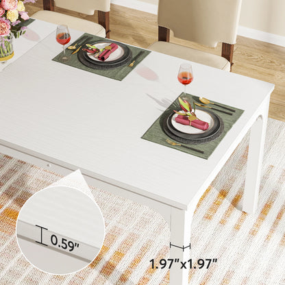 Table de salle à manger Émilie — bois, style industriel, rectangulaire