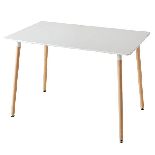 Table basse Gaëlle — finition blanche, bois, style nordique, ronde