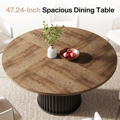 Table de salle à manger Jacinthe — finition noir, métal, ronde