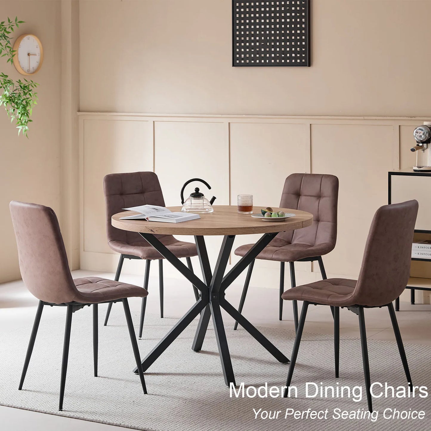 Chaise Armand — velours, métal, style rétro