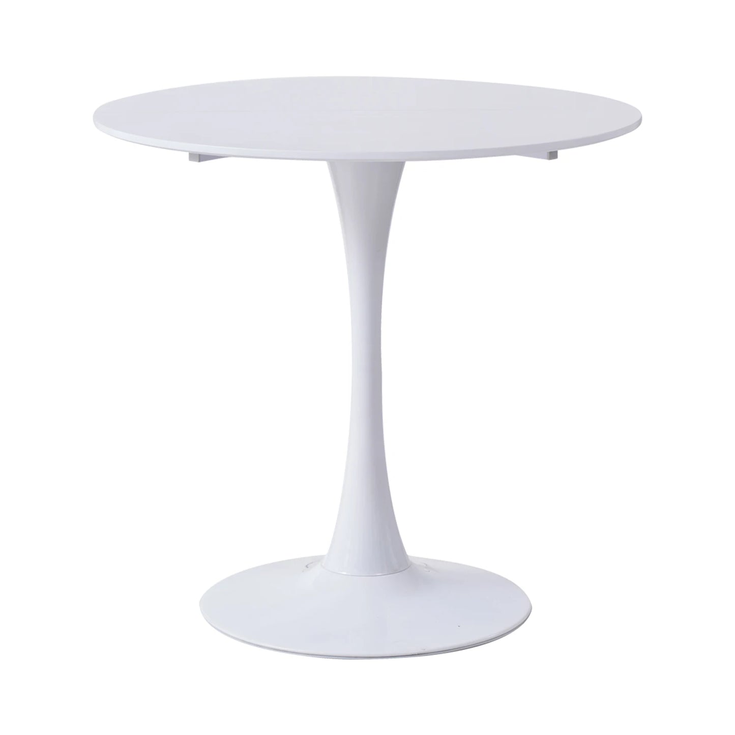 Table de salle à manger Simon — finition blanche, design contemporain, ronde
