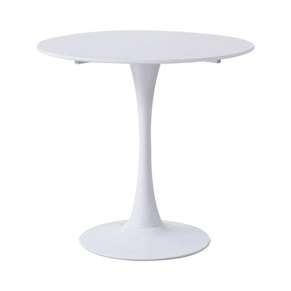 Table de salle à manger Simon — finition blanche, design contemporain, ronde