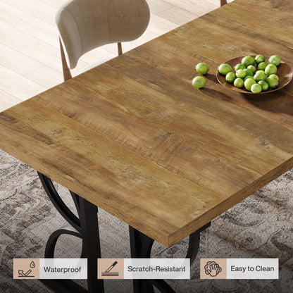 Table de salle à manger Florent — métal, rectangulaire