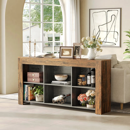 Console Antoine — bois, style industriel, rangement intégré