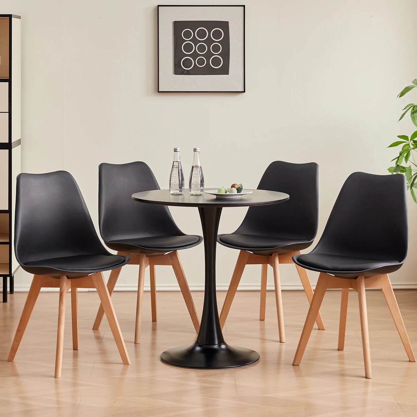 Table de salle à manger Claude — finition blanche, design contemporain, ronde