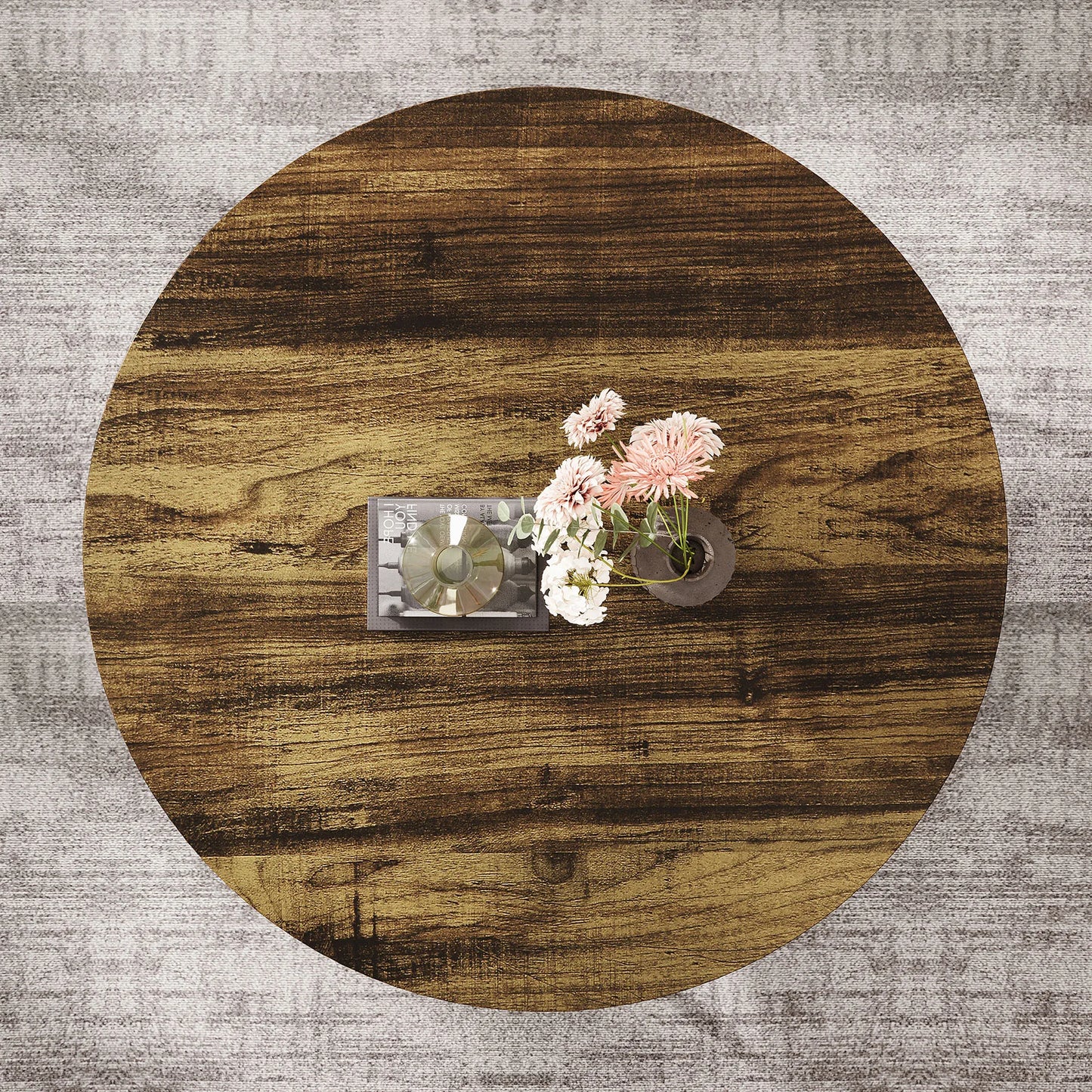 Table basse Marc — bois, style industriel, rangement intégré, 2 niveaux