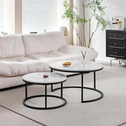 Table basse Marianne — marbre, design contemporain, ronde