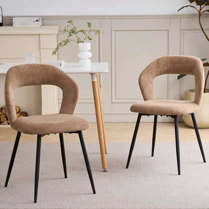 Chaise Suzanne — finition noir, métal, design contemporain