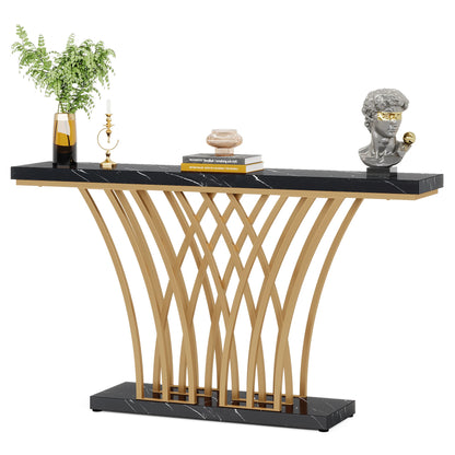 Console Priscille — finition dorée, métal, design contemporain