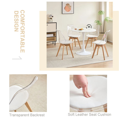 Chaise Aude — finition blanche, bois