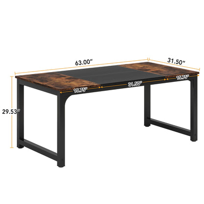Table de salle à manger Gabriel — style industriel, rectangulaire