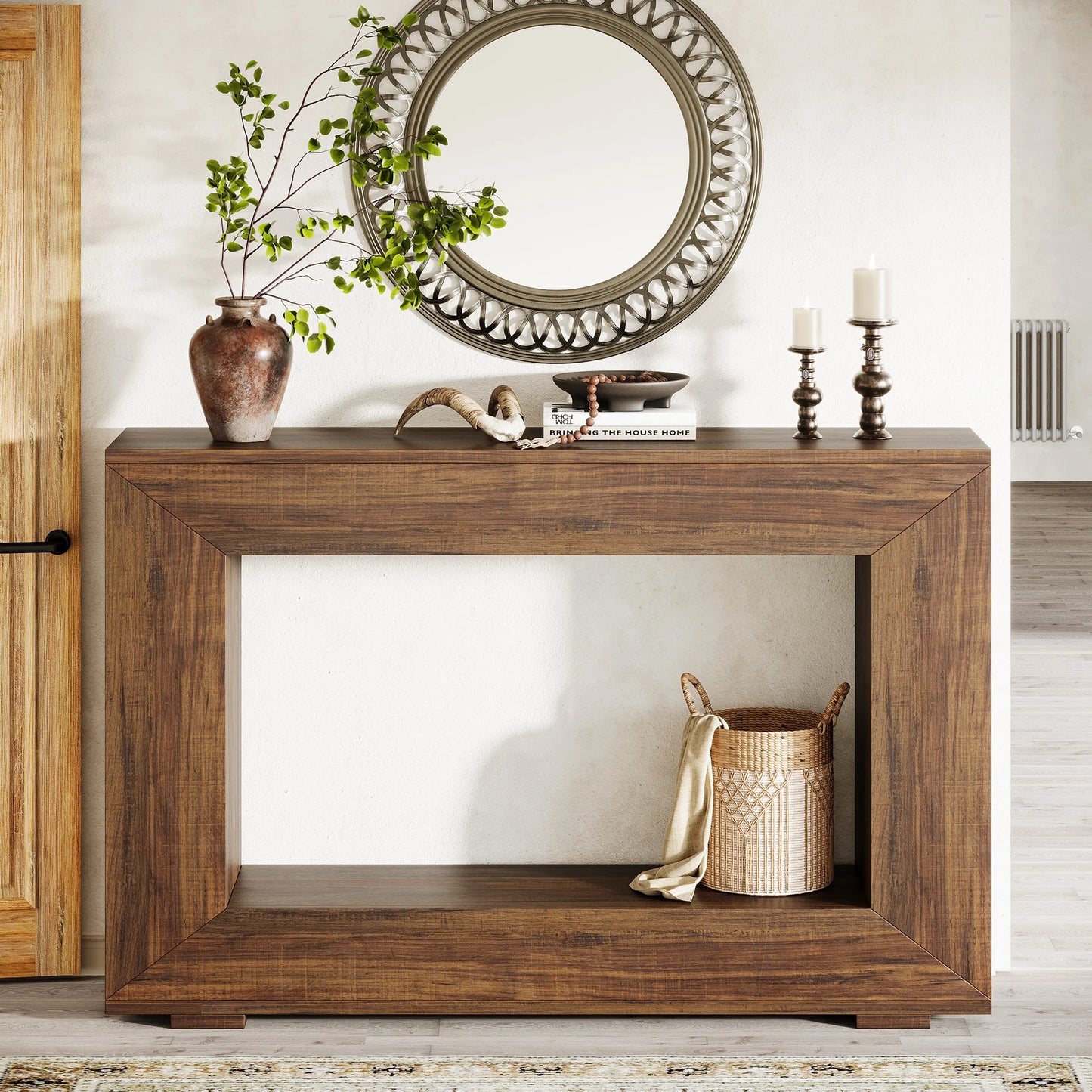 Table d'appoint Ophélie — style industriel, rangement intégré