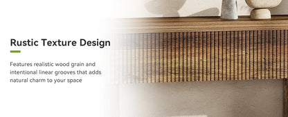 Console Ophélie — bois, style rustique, rangement intégré, 2 niveaux