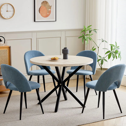 Bureau Odile — bois massif, style nordique, ronde