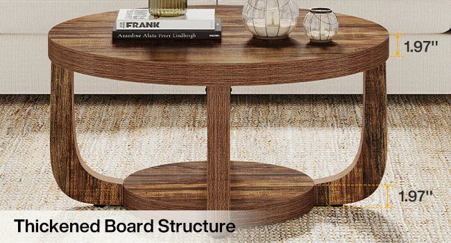 Table basse Chloé — bois, design contemporain, rangement intégré, 2 niveaux