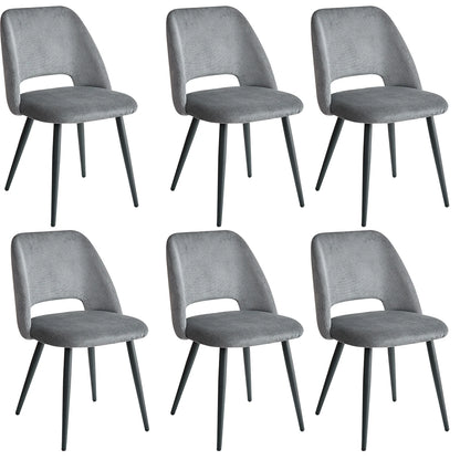 Chaise Nestor — velours, lot de 6
