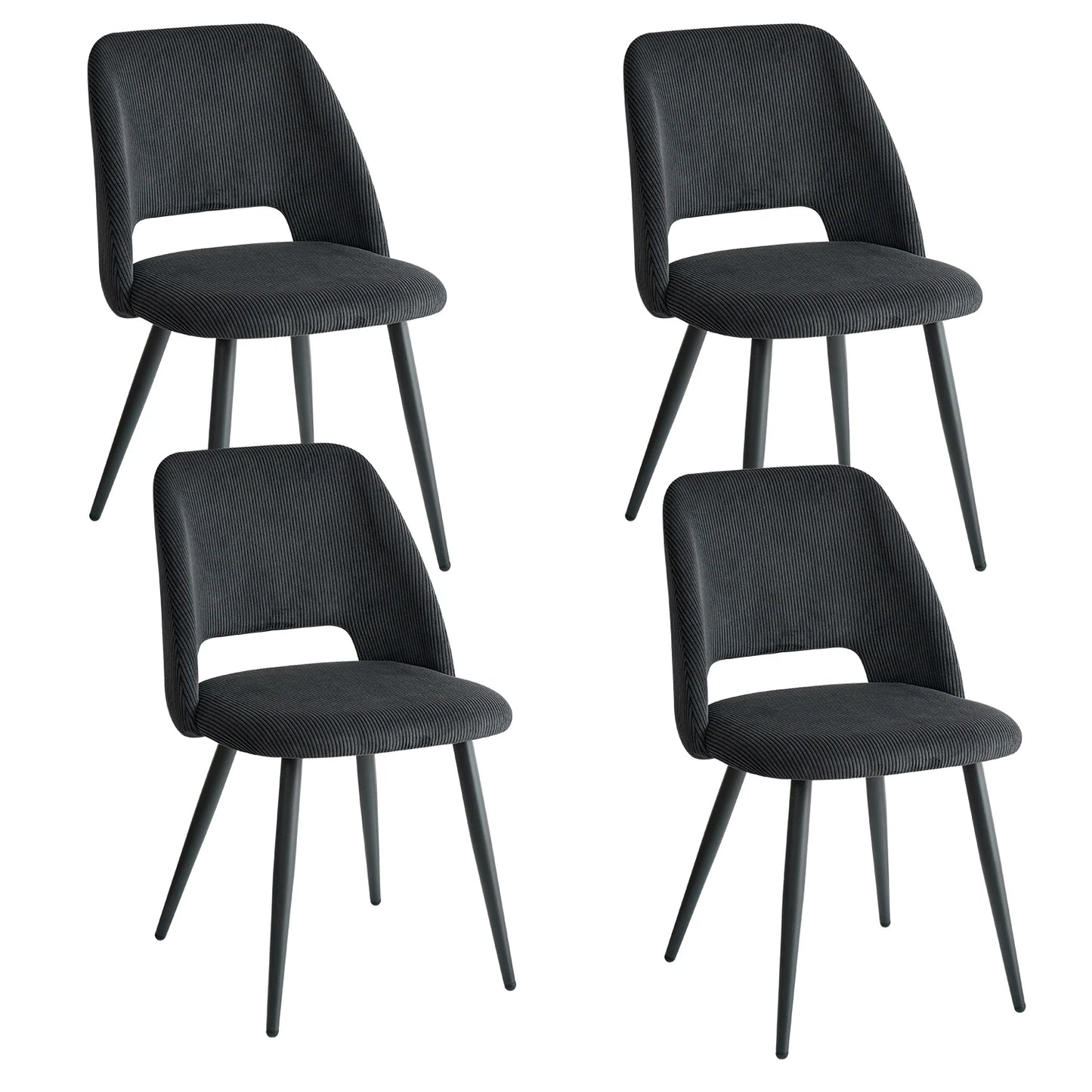 Chaise Nestor — velours, lot de 6