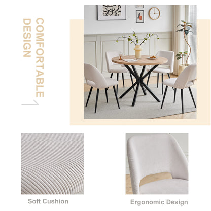 Chaise Nestor — velours, lot de 6