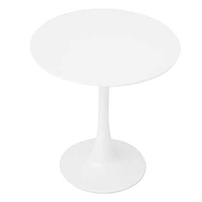 Table de salle à manger Claude — finition blanche, design contemporain, ronde