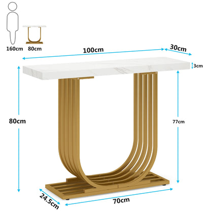 Console Maxime — finition dorée, design contemporain