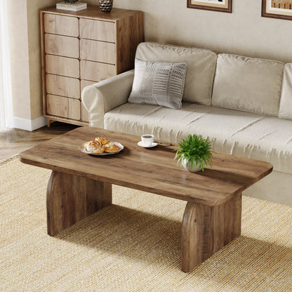 Table basse Adrien — bois, style rustique, rectangulaire