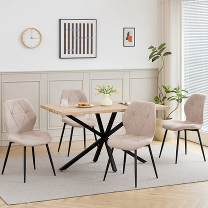 Table de salle à manger Madeleine — métal, design contemporain, rectangulaire