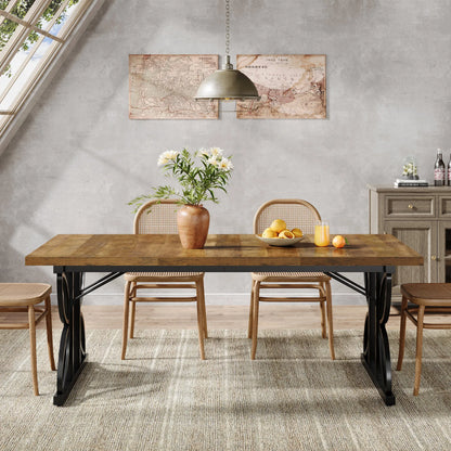 Table de salle à manger Florent — métal, rectangulaire