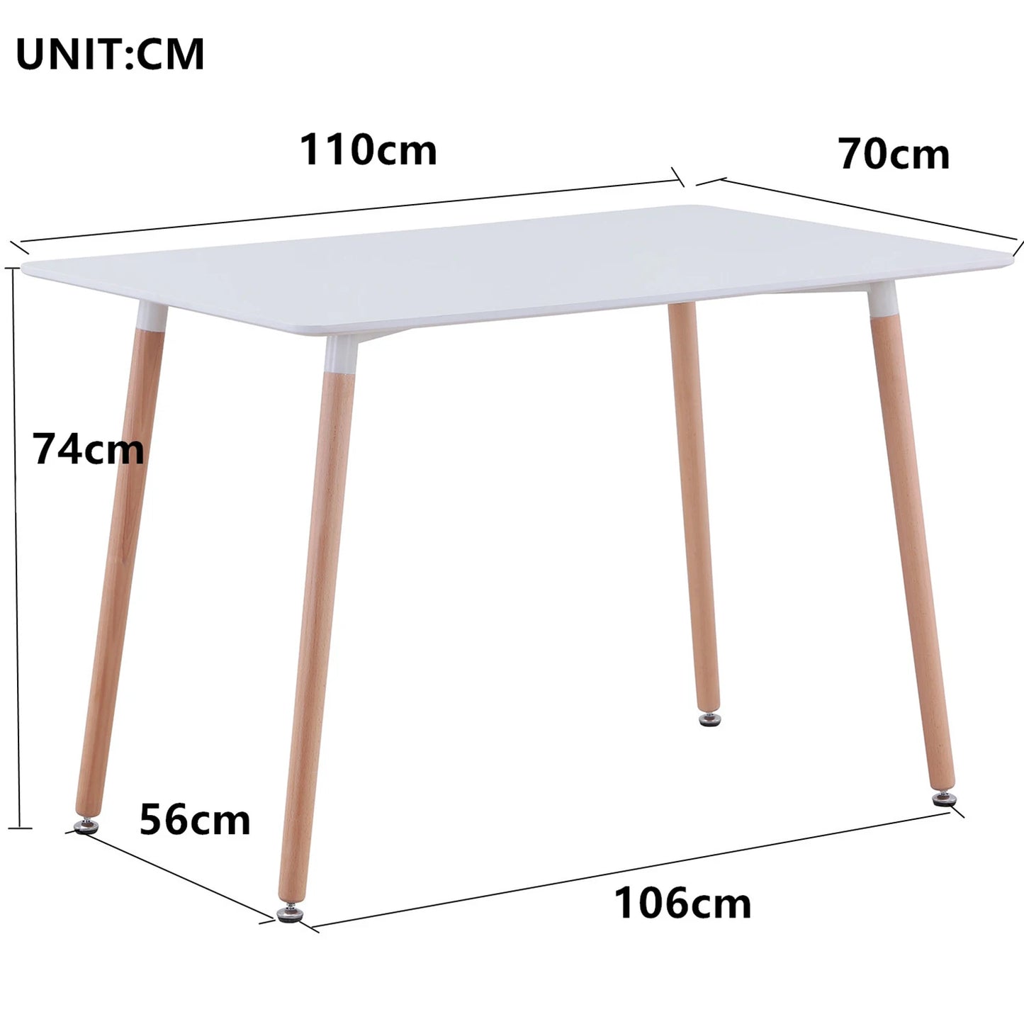 Table de salle à manger Coralie — finition blanche, bois massif, style nordique, ronde