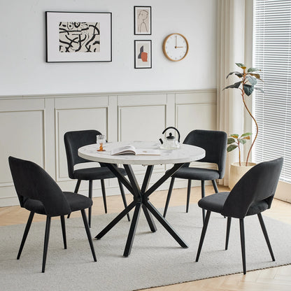 Chaise Nestor — velours, lot de 6