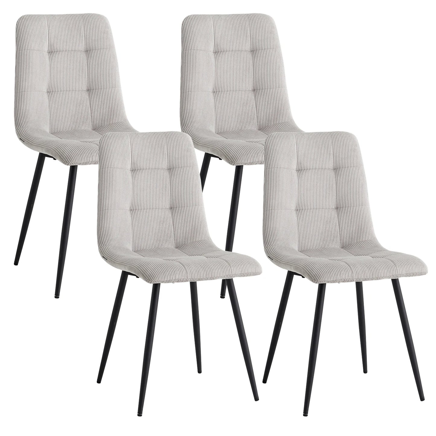 Chaise Perrine — velours, métal, design contemporain, lot de 6