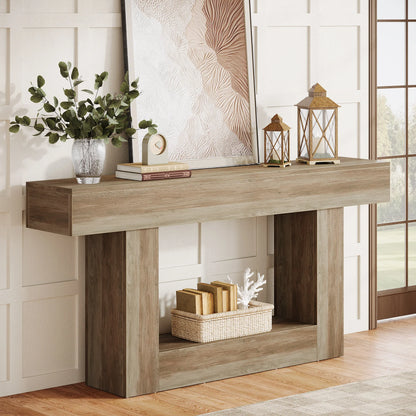 Console Laetitia — bois, 2 niveaux