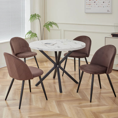 Chaise Caroline — velours, style nordique