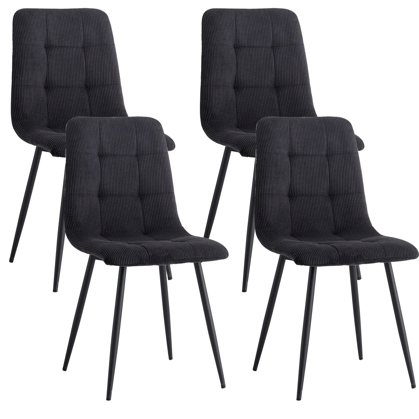 Chaise Perrine — velours, métal, design contemporain, lot de 6