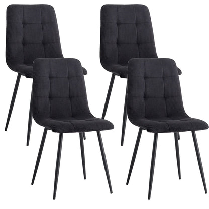 Chaise Perrine — velours, métal, design contemporain, lot de 6