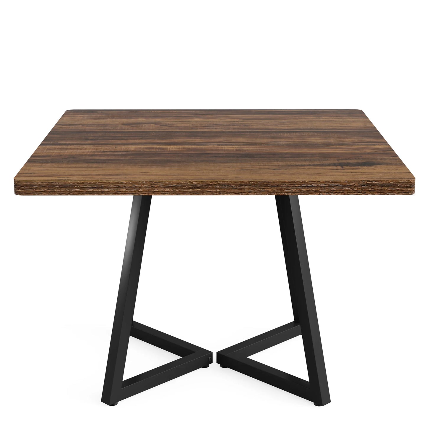 Table de salle à manger Astrid — bois, métal, style industriel, carrée