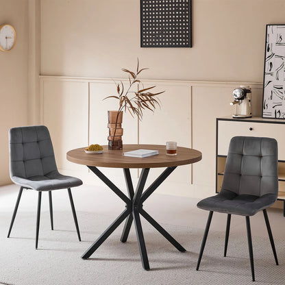 Chaise Tristan — velours, métal, lot de 6