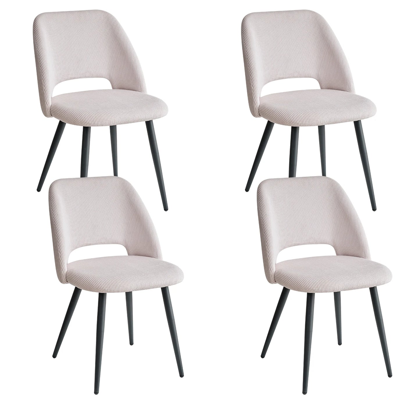 Chaise Nestor — velours, lot de 6