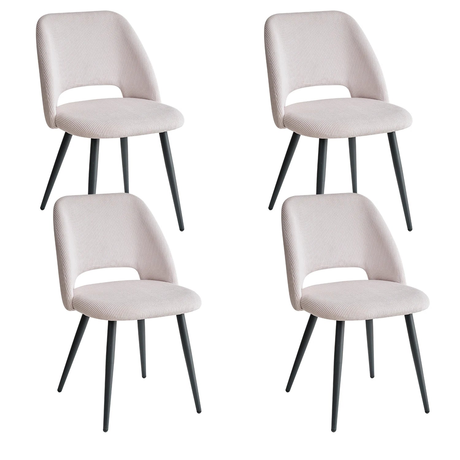 Chaise Nestor — velours, lot de 6