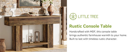 Console Ophélie — bois, style rustique, rangement intégré, 2 niveaux