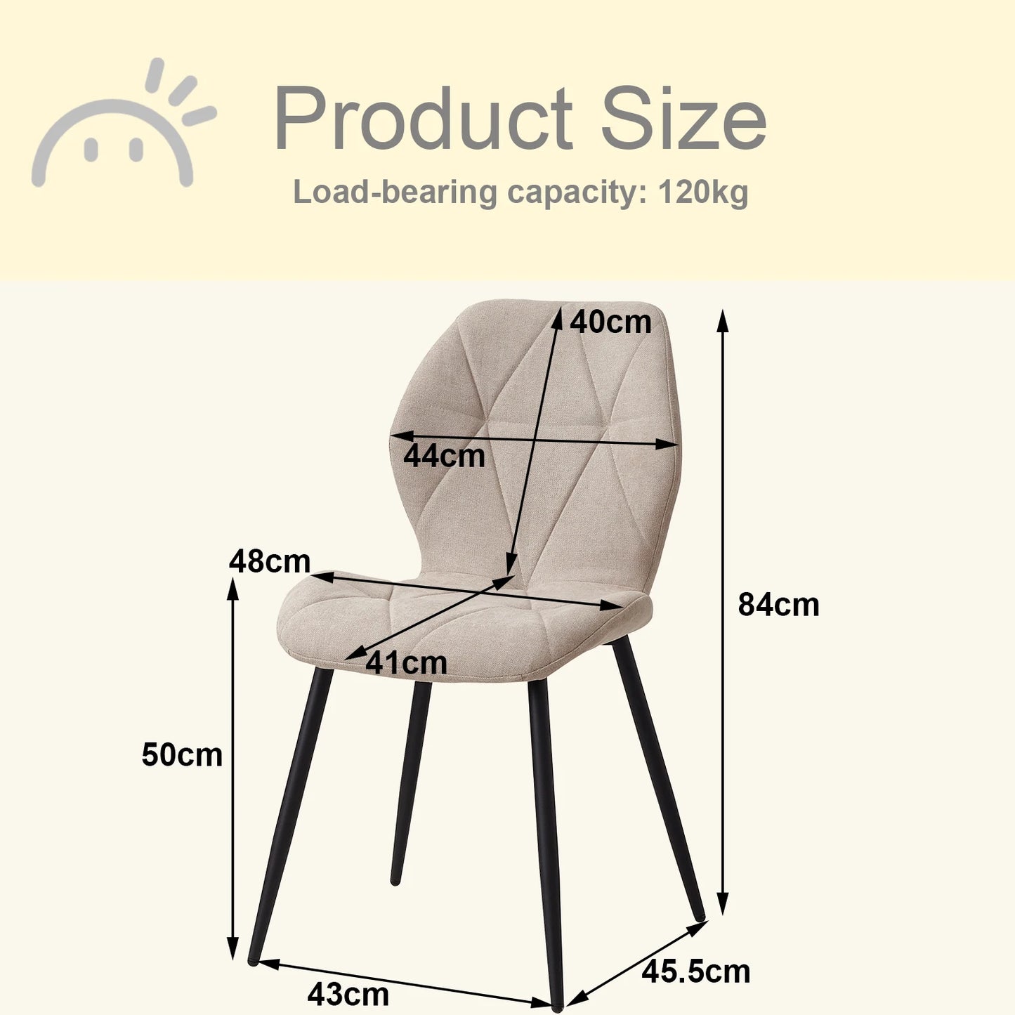 Chaise Valère — métal, lot de 6