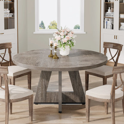 Table de salle à manger Stéphane — métal, ronde