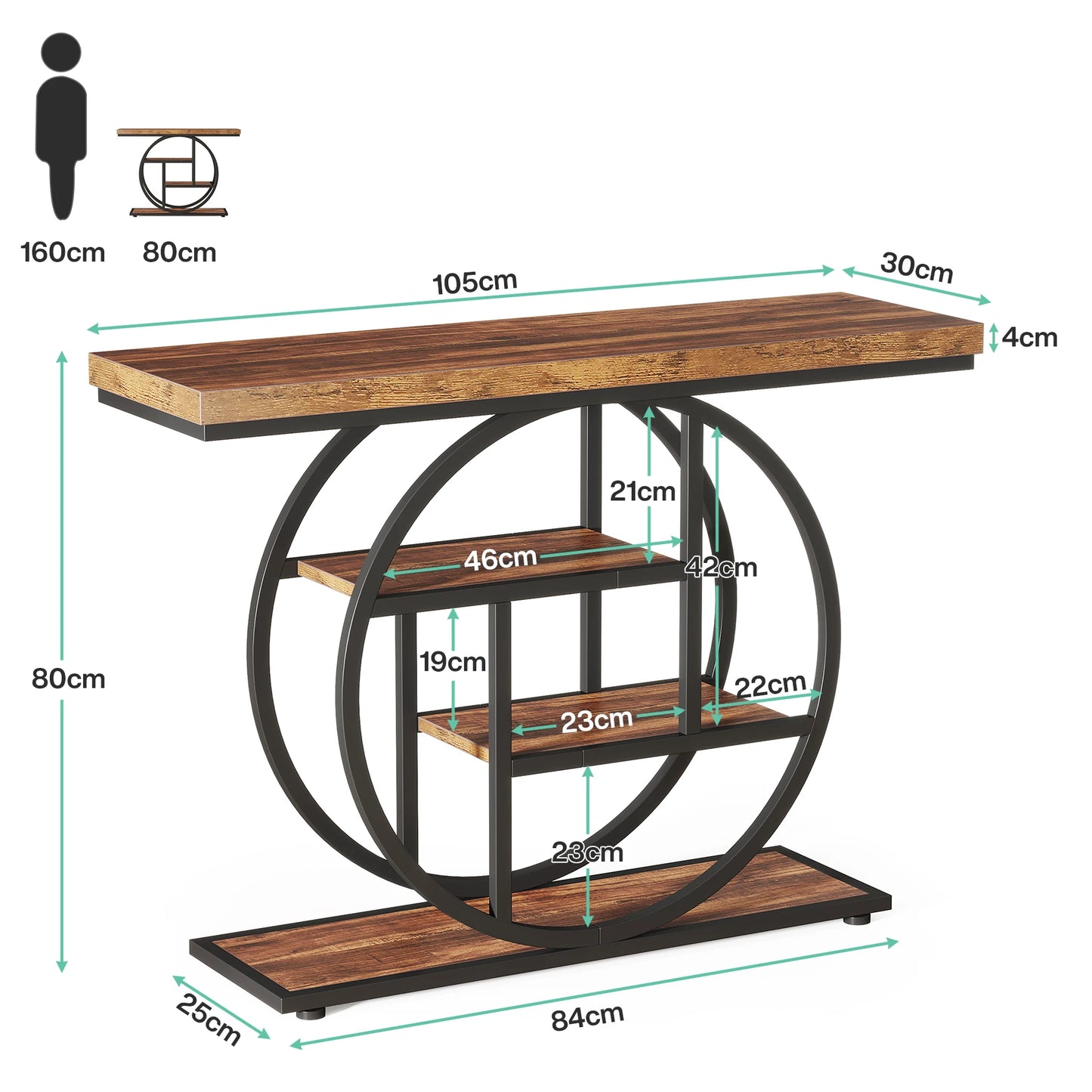 Console Robert — style industriel, 4 niveaux
