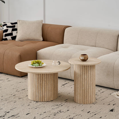 Table basse Prosper — bois, ronde