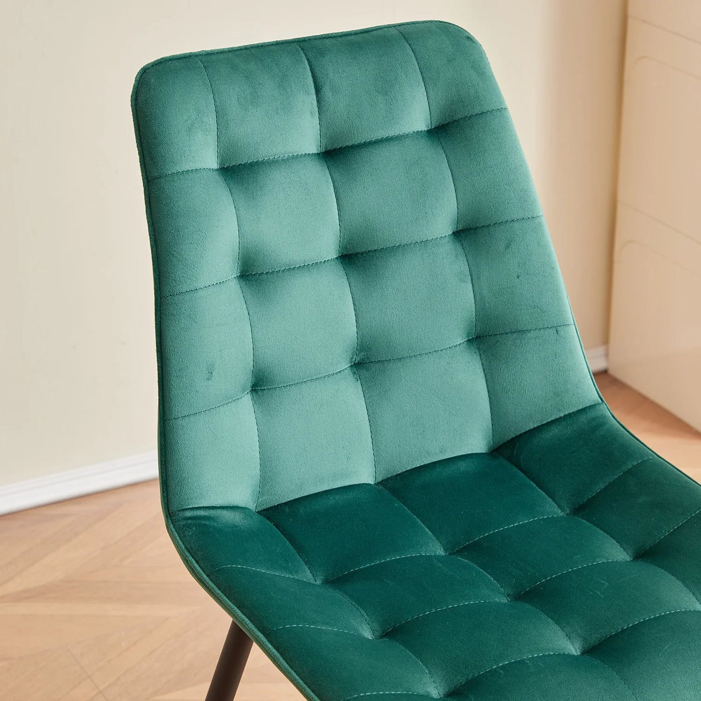 Chaise Florence — velours, métal, design contemporain, lot de 6