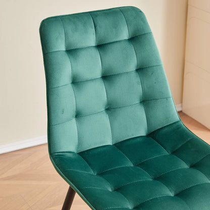 Chaise Florence — velours, métal, design contemporain, lot de 6