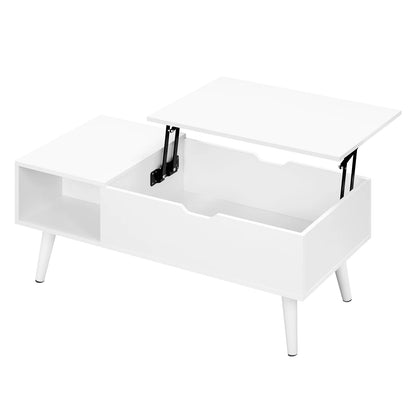 WOLTU Height-Adjustable Coffee Table Living Room Coffee Table with Hidden Storage Lifting Board Folding Table for Side and Sofa